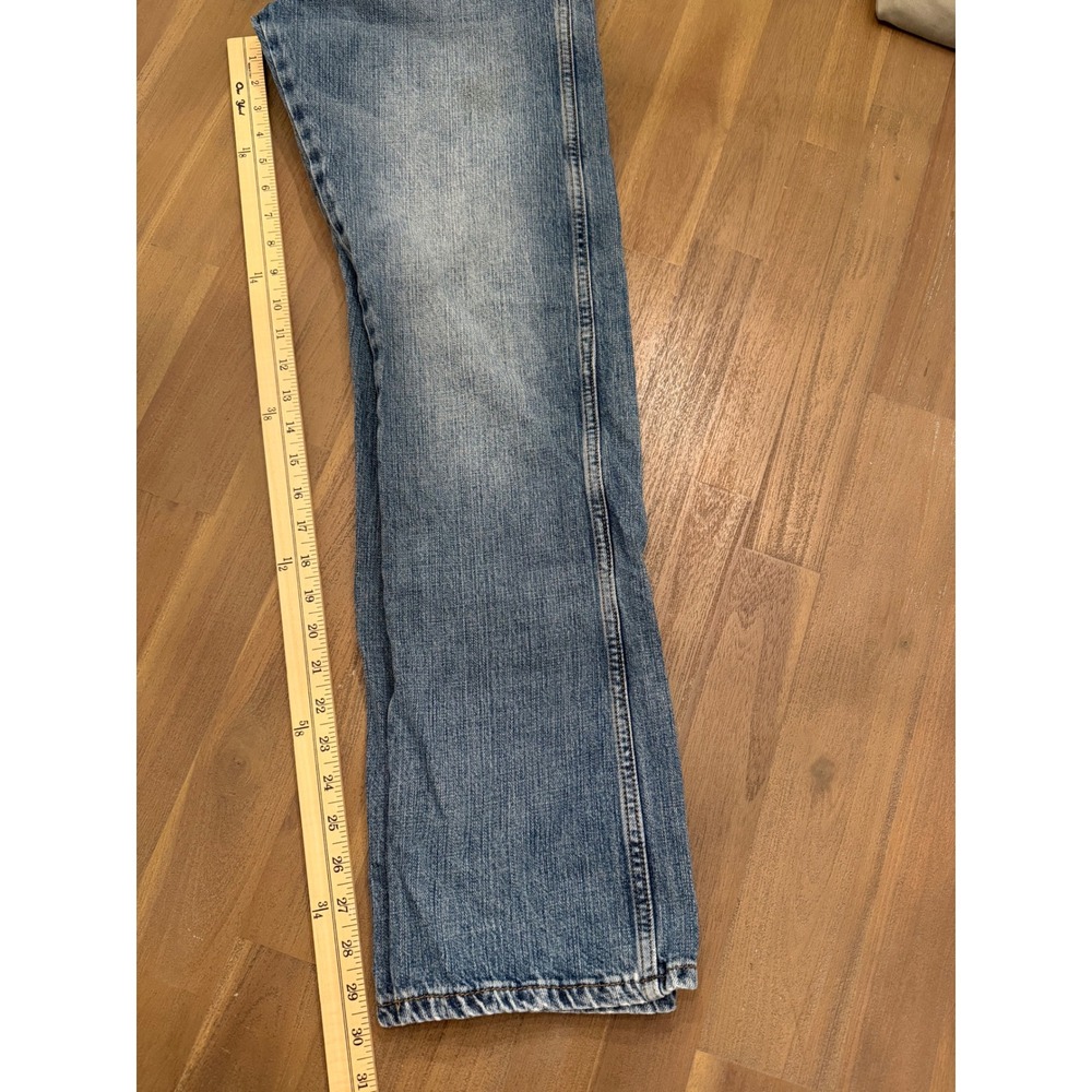 Wrangler Retro Slim Straight Leg Jeans Medium Wash Blue Denim 1088MWZDK 30x32 - Picture 4 of 6